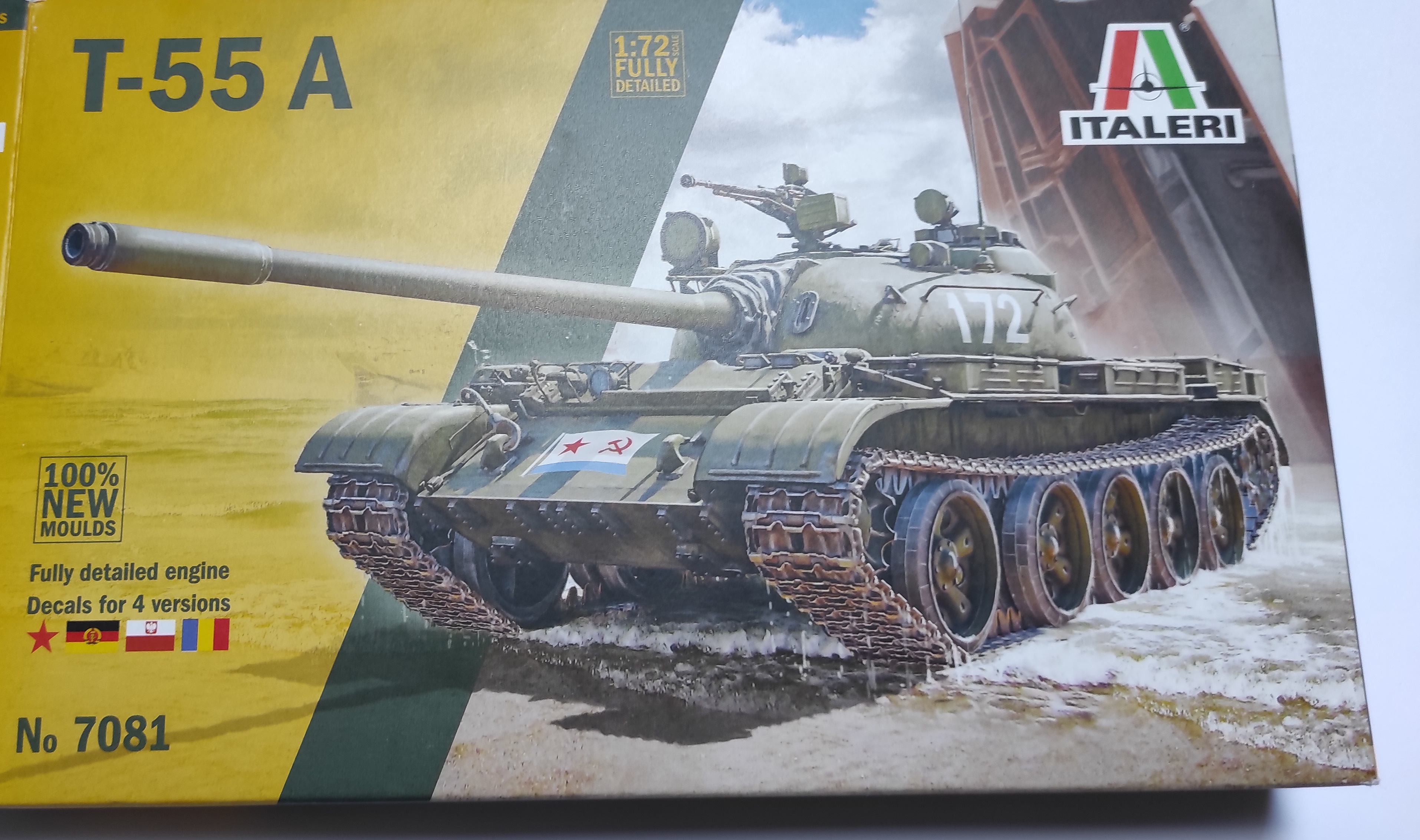Maquette T-55 A Italeri Au 1:72 – Kit à Monter – Neuf Sous Boîte – Réf. 7081